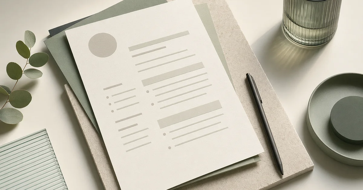 Minimal editorial hero image for Crafting the Perfect Resume
